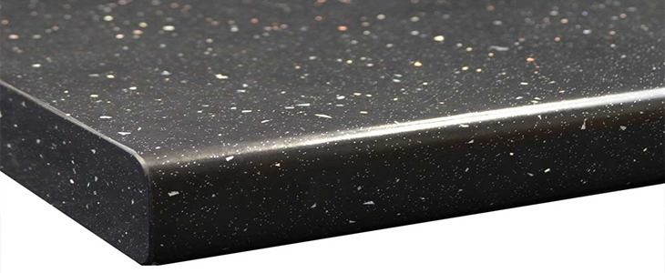 black sparkle laminate worktop