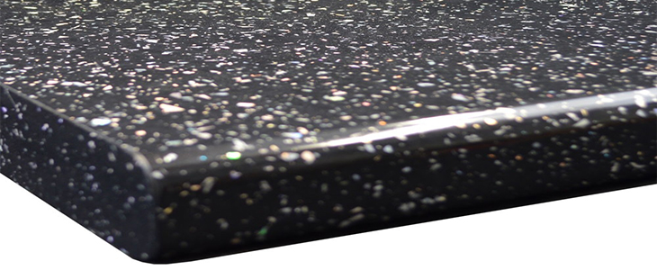 black sparkle worktop