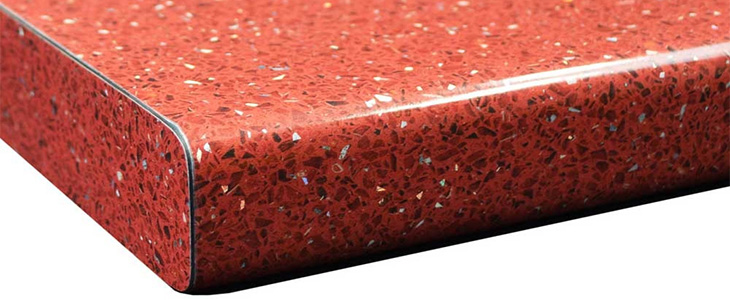 ruby red sparkle worktop