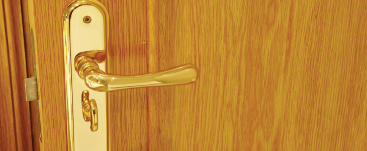 shiny oak door