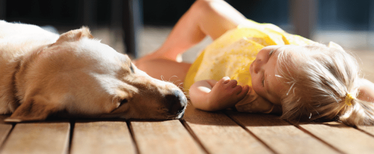 children on decking