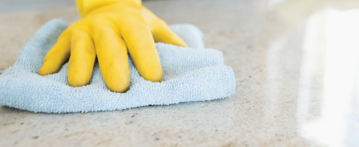 cleaning worktop
