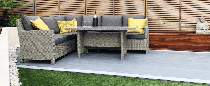 Solid composite decking boards