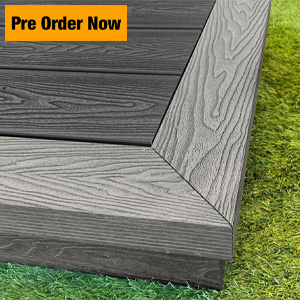 Fully Finished Welsh Grey Decking Kits With Contrasting Edges