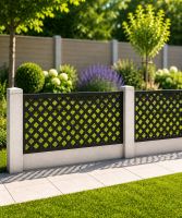 Diamond Decorative Fence For Concrete Posts