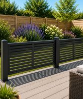 Linear Decorative Fence With Aluminium Posts (Above Ground)