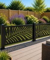 Palm Decorative Fence With Aluminium Posts (Above Ground)