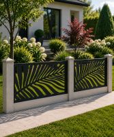 Palm Decorative Fence For Concrete Posts
