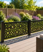 Pebble Decorative Fence With Aluminium Posts (Above Ground)