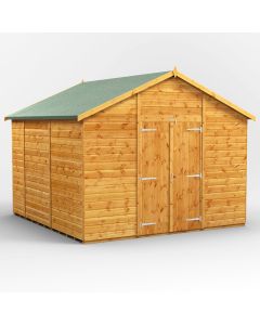 10x10 Windowless Apex Double Door Shed