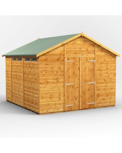 10x10 Apex Security Double Door Shed