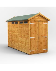 10x4 Apex Security Double Door Shed