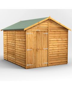 10x8 Overlap Windowless Apex Double Door Shed
