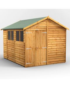 10x8 Overlap Apex Double Door Shed