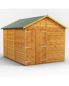 10x8 Windowless Apex Double Door Shed