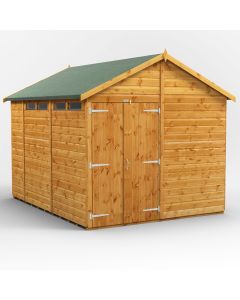 10x8 Apex Security Double Door Shed