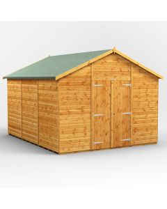 12x10 Windowless Apex Double Door Shed