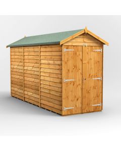 12x4 Overlap Windowless Apex Double Door Shed