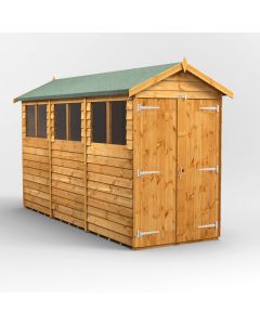 12x4 Overlap Apex Double Door Shed