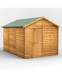 12x8 Overlap Windowless Apex Double Door Shed