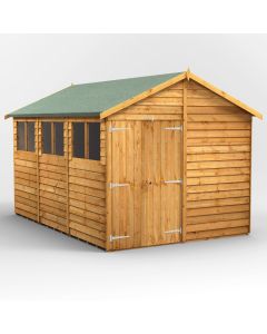 12x8 Overlap Apex Double Door Shed