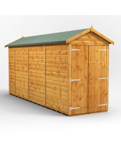 14x4 Windowless Apex Double Door Shed