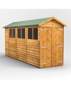 14x4 Overlap Apex Double Door Shed
