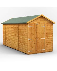 14x6 Windowless Apex Double Door Shed