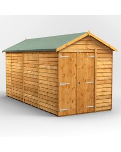 14x6 Overlap Windowless Apex Double Door Shed