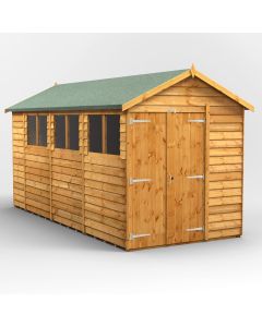 14x6 Overlap Apex Double Door Shed