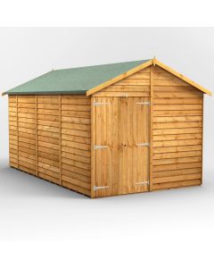 14x8 Overlap Windowless Apex Double Door Shed