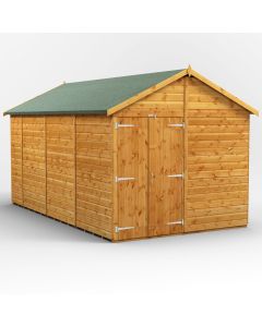 14x8 Windowless Apex Double Door Shed