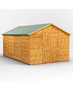 16x10 Windowless Apex Double Door Shed