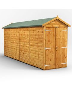 16x4 Windowless Apex Double Door Shed