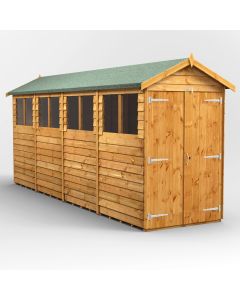 16x4 Overlap Apex Double Door Shed