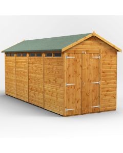 16x6 Apex Security Double Door Shed