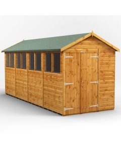 16x6 Apex Double Door Shed