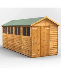 16x6 Overlap Apex Double Door Shed