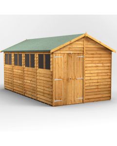 16x8 Overlap Apex Double Door Shed