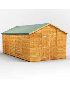 18x10 Windowless Apex Double Door Shed
