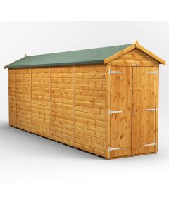 18x4 Windowless Apex Double Door Shed