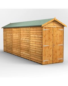 18x4 Overlap Windowless Apex Double Door Shed