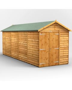 18x6 Overlap Windowless Apex Double Door Shed