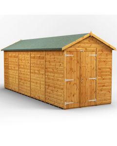 18x6 Windowless Apex Double Door Shed