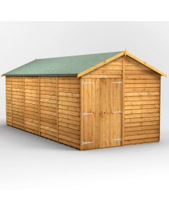 18x8 Overlap Windowless Apex Double Door Shed