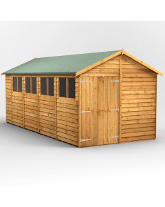 18x8 Overlap Apex Double Door Shed