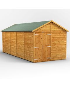 18x8 Windowless Apex Double Door Shed