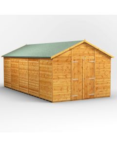 20x10 Windowless Apex Double Door Shed