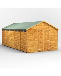 20x10 Apex Security Double Door Shed