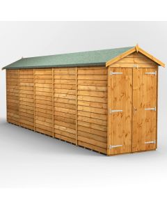 20x4 Overlap Windowless Apex Double Door Shed